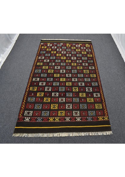 El Dokuma Başyapıt Bergama Yörük Yün Kilim 5504