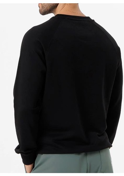 Erkek Siyah Şardonsuz 3 Iplik Casual Kalıp Erkek Sweatshirt modelleri