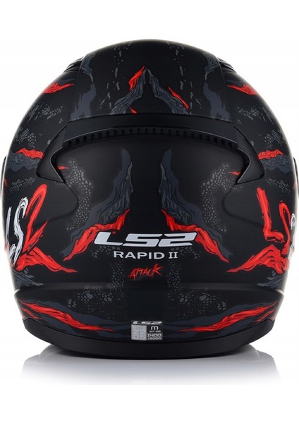 Rapıd 2 Kaıju Mat Siyah-Kırmızı Fullface Motosiklet Kaskı Gri Camlı modelleri