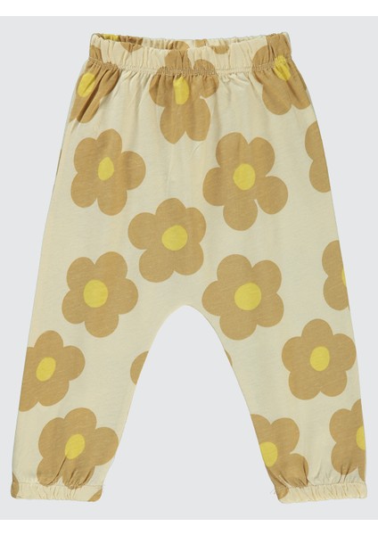 Kız Bebek Eşofman Altı 6-18 Ay Taş Rengi