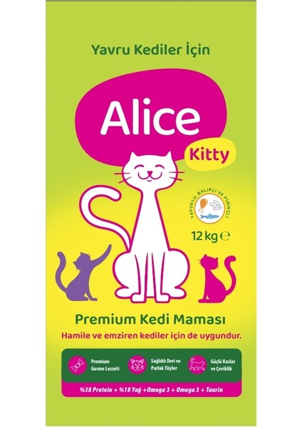 Kitty Tavuklu Yavru Kedi Maması 12 kg