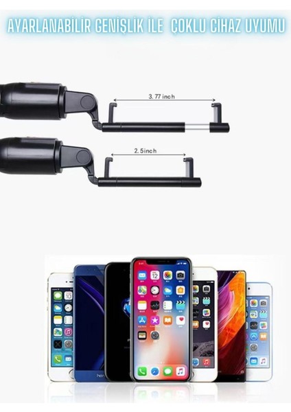 Selfie Çubuğu Tripod Siyah Kumandalı Bluetoothlu TP-1020