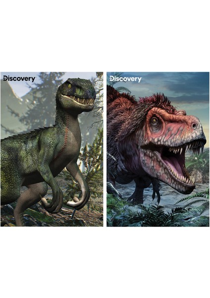 Discovery Tarbosaurus ve Velociraptor Ikili Puzzle 200 Parça 10231