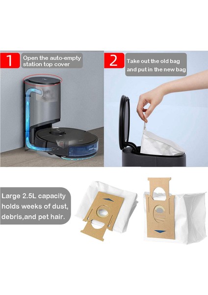 Ecovacs Deebot Ozmo T8 Aıvı T8 Max T8 Serisi T9 Serisi N8 Pro Artı N8 Pro Robot Vakum Parçası Için 40 Paket Vakum Toz Torbaları (Yurt Dışından) fiyatları