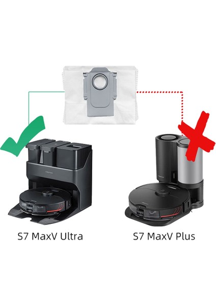 Toz Torbası S7 Maxv Ultra / Q5+ / + / Max+ / T8 Robot Süpürge Toz Kutusu Yedek Parçaları (Yurt Dışından) indirimleri