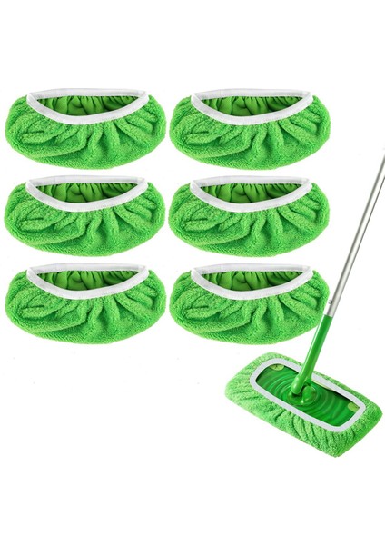 6 Adet Paspas Pedleri Dolum Swiffer Süpürgesi Paspas-Kuru Süpürme Bezleri ve Islak Paspas Bezleri Yıkanabilir Ev Temizliği Için (Yurt Dışından)