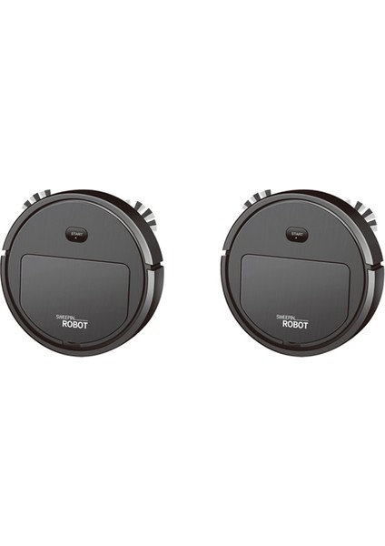 Запасные Части Пылесоса,2x Akıllı Robot Süpürge 3'ü Bir Arada Ev Temizleme Makinesi Otomatik Elektrikli Süpürge, Siyah (Yurt Dışından)