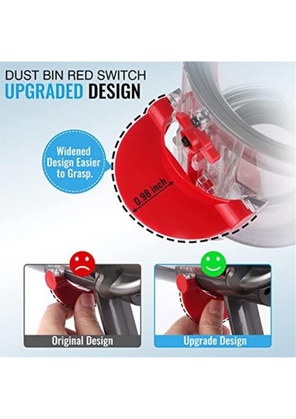 V10 SV12 Elektrikli Süpürge Kutusu ile Uyumlu Yükseltilmiş Çöp Kutusu, Parça No. 969509-01 ile Uyumlu Büyük Toz Kutusunun Değiştirilmesi (Yurt Dışından)
