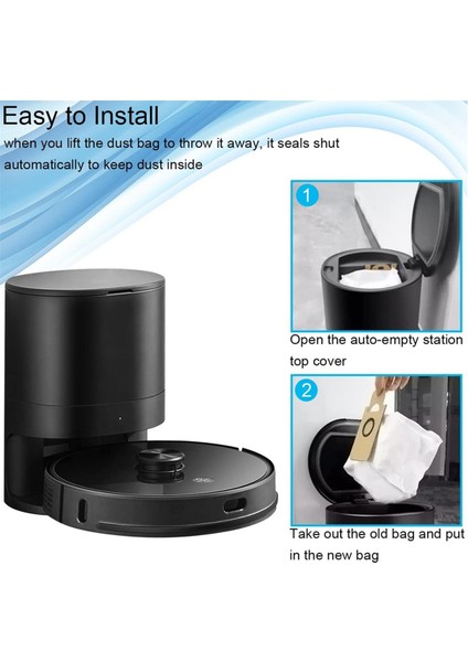M7 Max, M8 Pro ile Uyumlu, T10+ ile Uyumlu, N2 ile Uyumlu, L6 Pro Robot Süpürge Parçaları ile Uyumlu Toz Torbaları (Yurt Dışından)