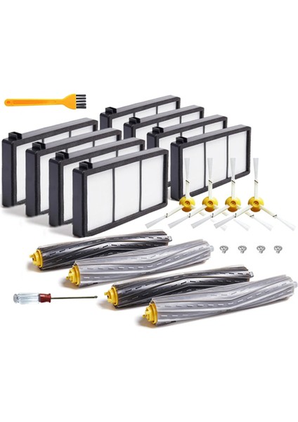 Hepa Filtre Silindiri Yan Fırça ile Uyumlu 800 860 870 880 890 900 960 980 Robotlu Süpürge Parçaları Aksesuarları (Yurt Dışından)