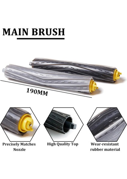 Hepa Filtre Silindiri Yan Fırça ile Uyumlu 800 860 870 880 890 900 960 980 Robotlu Süpürge Parçaları Aksesuarları (Yurt Dışından) modelleri