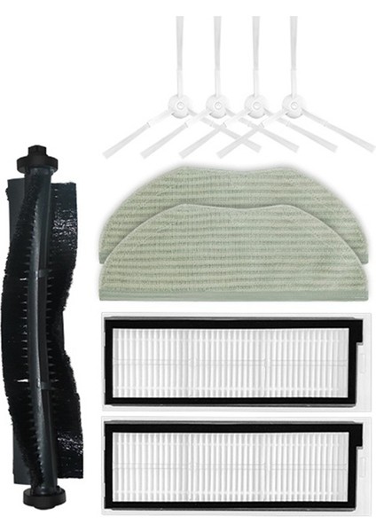 Paspas Bezi Paçavra Hepa Filtreler Yan Fırçalar Kiti Fit Qihoo 360X90X95 S9 Robotik Elektrikli Süpürge Yedek Parça Aksesuarları (Yurt Dışından)