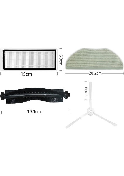 Paspas Bezi Paçavra Hepa Filtreler Yan Fırçalar Kiti Fit Qihoo 360X90X95 S9 Robotik Elektrikli Süpürge Yedek Parça Aksesuarları (Yurt Dışından) fiyatları