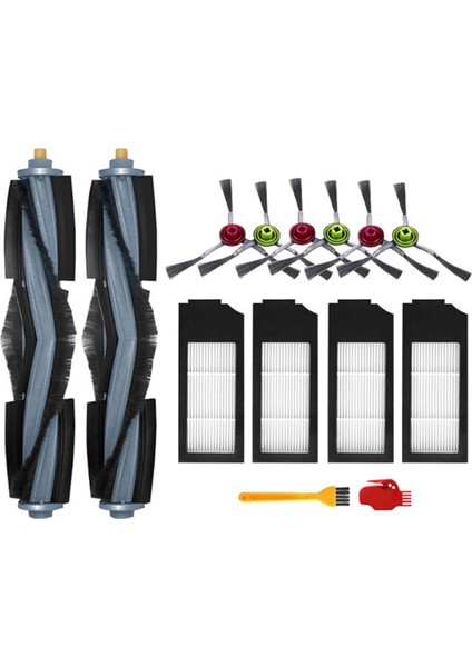 Deebot X1 Omnı / T10 Turbo Elektrikli Süpürge Robotu Hepa Filtre Ana Yan Fırça Paspas Bezi Yedek Parçalar ile Uyumlu (Yurt Dışından)