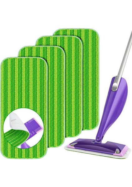 Swiffer Wet Jet ile Uyumlu Yeniden Kullanılabilir Paspas Pedleri, Islak Jet Pedleri Yedekleri, Mikrofiber Yedek Pedler 4'lü Paket Yeşil (Yurt Dışından) modelleri