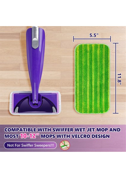 Swiffer Wet Jet ile Uyumlu Yeniden Kullanılabilir Paspas Pedleri, Islak Jet Pedleri Yedekleri, Mikrofiber Yedek Pedler 4'lü Paket Yeşil (Yurt Dışından) fırsatları