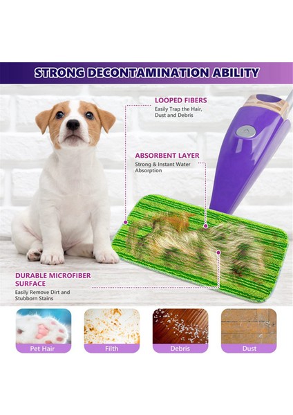 Swiffer Wet Jet ile Uyumlu Yeniden Kullanılabilir Paspas Pedleri, Islak Jet Pedleri Yedekleri, Mikrofiber Yedek Pedler 4'lü Paket Yeşil (Yurt Dışından) indirimleri