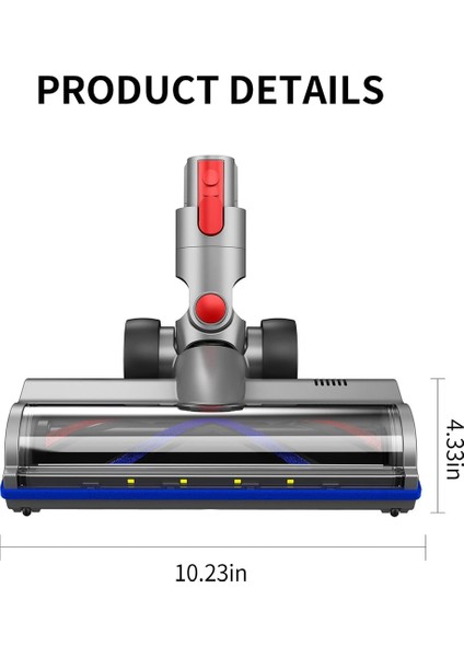 Dyson V7 V8 V10 V11 V15 Sert Zemin Aparatı Temizleyici Elektrikli Kafa Için Yedek Vakum Kafası (Yurt Dışından) modelleri