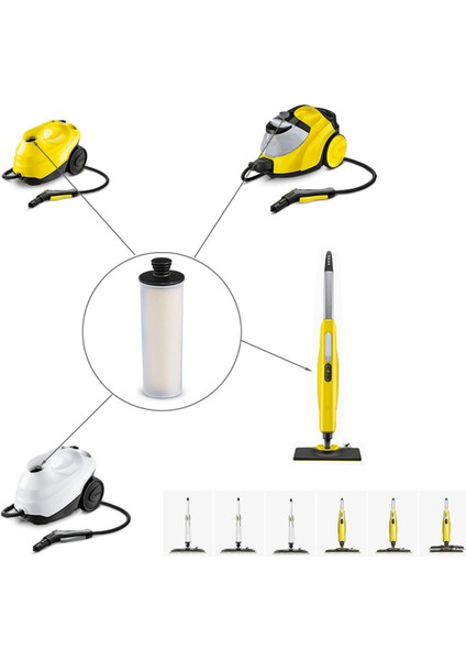 Buharlı Temizleyici Su Arıtma Kireç Çözücü Kartuş Karcher Sc2 Sc3 Temiz Su Kireç Çözücü Filtre Premium Dik 4 Adet (Yurt Dışından)