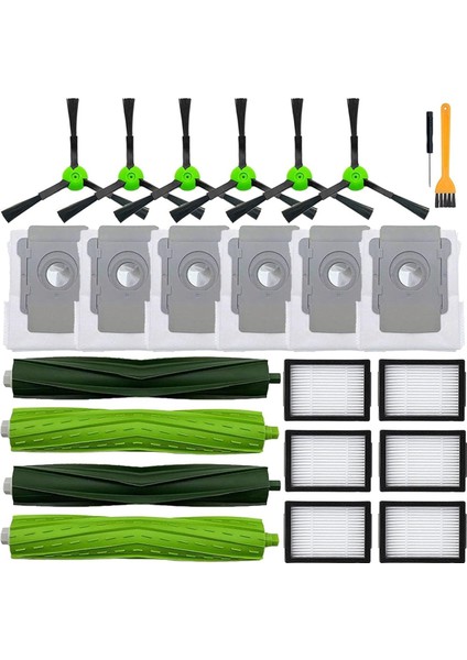 Irobot Roomba Için I3 I3+ I7 I7+ I4 I6 I6+I8 I8+/artı E5 E6 E7 J7 Ie ve J Serisi Elektrikli Süpürge Fırça Filtre Aksesuarları (Yurt Dışından)