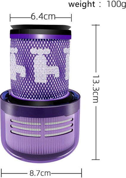 2 Adet Yıkanabilir Hepa Filtre Dyson V12 Algılama Ince Mutlak Toplam Temiz Elektrikli Süpürge Yedek Parça Aksesuarları (Yurt Dışından)