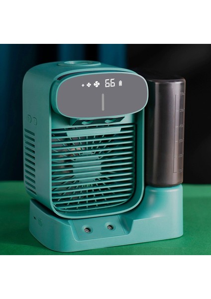 Klima USB Soğutucu Mini Fan Mobil Nemlendirme 2400 Mah Taşınabilir Su Soğutmalı Mavi (Yurt Dışından)