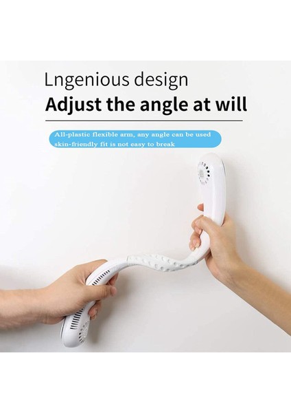 Taşınabilir Mini Fan, Cep Telefonu Fanı Usb, 360 Derece Ayarlanabilir, Tekerleksiz 3 Seviye Boyun Sessiz (Yurt Dışından)