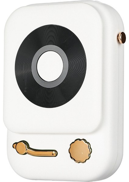 D-26 Fonograf Fanı, Mini USB Taşınabilir Masaüstü El Sessiz Küçük Fan Asılı Boyun Fanı (Beyaz) (Yurt Dışından)