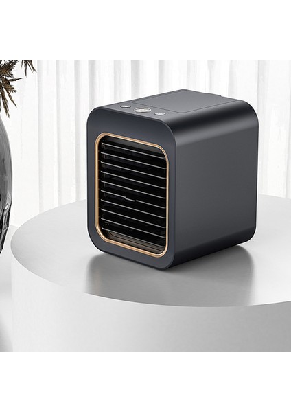 USB Masa Mini Fan Taşınabilir Hava Soğutucu Masaüstü Ofis Yatak Odası Için Soğutma Sessiz Nemlendirici, Koyu Mavi (Yurt Dışından)