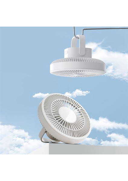 Açık Kamp Hava Soğutucu Fan LED Lamba ile Uzaktan Kumanda USB Şarj Edilebilir Tavan 3 Dişli Duvar Ventilador-Siyah (Yurt Dışından)