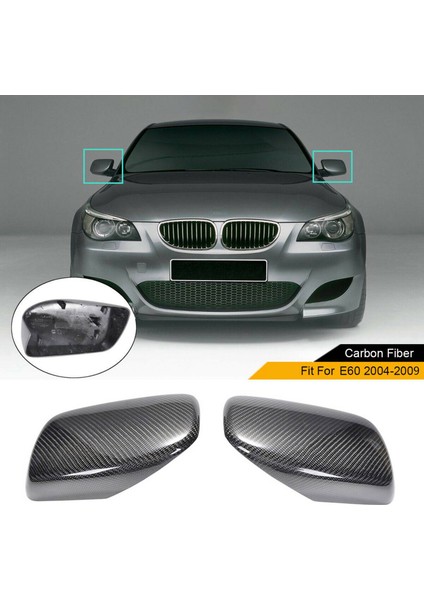 Araba Karbon Fiber Dikiz Aynası Kapağı Yan Ayna Kapağı ile Uyumlu - E60 2004-2009 Aksesuarları (Yurt Dışından) fiyatları
