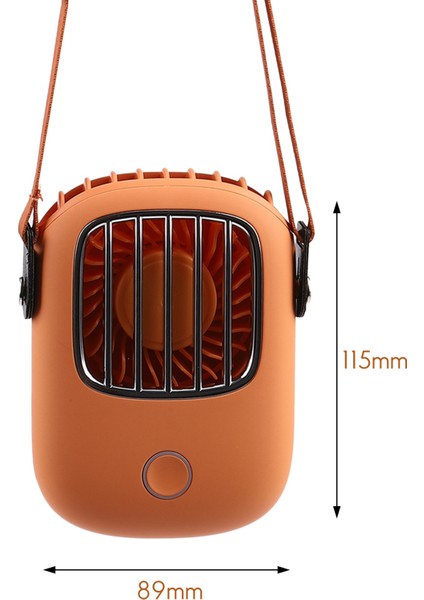 Kişisel Klima Boyun Fanı Taşınabilir Çift Etkili Soğutma Boyun Bandı Şarj Edilebilir USB Asılı Soğutucu Turuncu (Yurt Dışından)