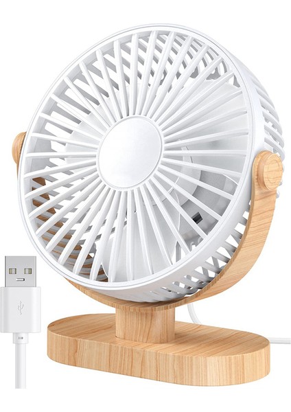 6,5 Inç USB Masa Fanı 3 Hız Sessiz Taşınabilir Masaüstü Masa 360° Ayar Ev Ofis Için Kişisel Mini Beyaz (Yurt Dışından) fiyatları