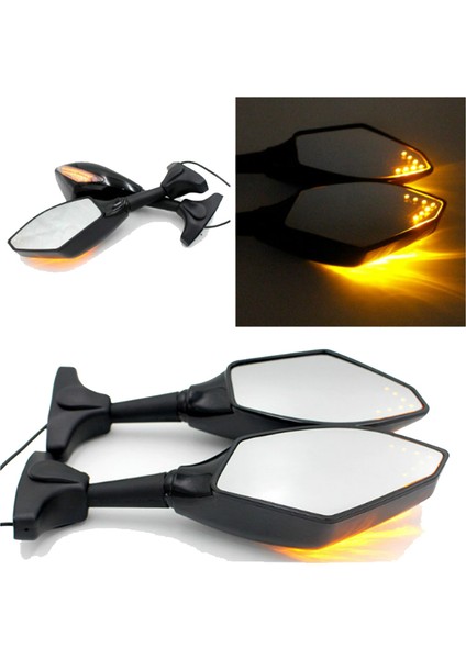 LED Dikiz Aynası Motosiklet Ayna Göstergesi Ayna Dönüş Sinyali Hondas ile Uyumlu (Yurt Dışından) fiyatları