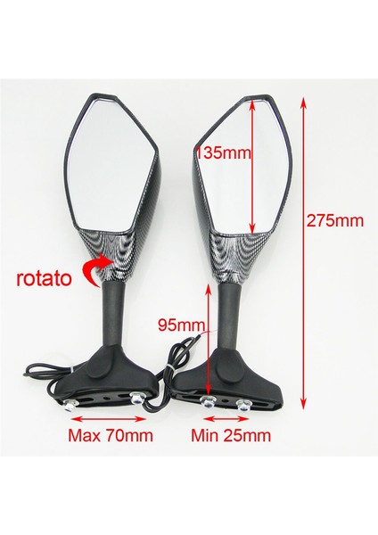 LED Dikiz Aynası Motosiklet Ayna Göstergesi Ayna Dönüş Sinyali Hondas ile Uyumlu (Yurt Dışından) modelleri