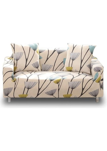Baskılı Kanepe Örtüsü Streç Kanepe Örtüsü Kanepe Slipcovers 3 Yastık Kanepe Için 2 Yastık Kılıfı, Kanepe 3 Kişilik (Yurt Dışından)