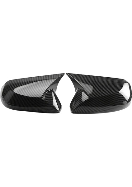 Karbon Fiber Abs Öküz Boynuz Yan Kapı Dikiz Aynası Kapağı Trim Kabukları Kap 2018-2023 ile Uyumlu (Yurt Dışından)