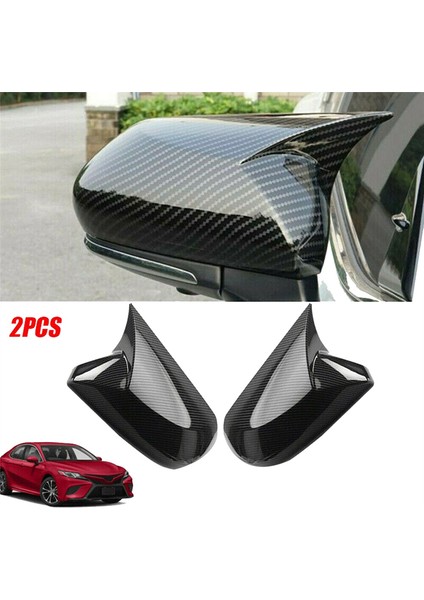 Karbon Fiber Abs Öküz Boynuz Yan Kapı Dikiz Aynası Kapağı Trim Kabukları Kap 2018-2023 ile Uyumlu (Yurt Dışından) fiyatları