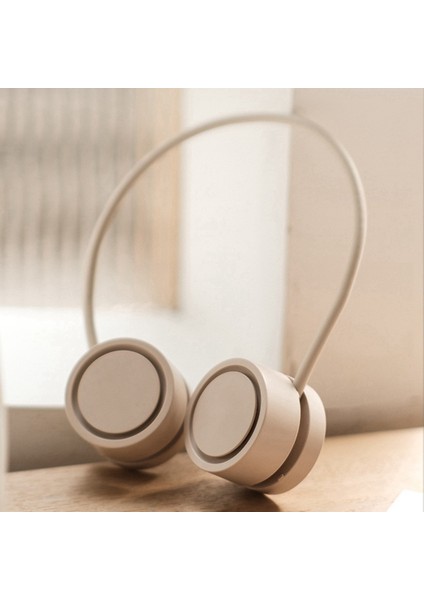 Boyun Fanı Taşınabilir Bıçaksız USB Şarj Edilebilir Yapraksız Asılı Fanlar Hava Soğutucu Soğutma Giyilebilir Buz Yeşili (Yurt Dışından) modelleri