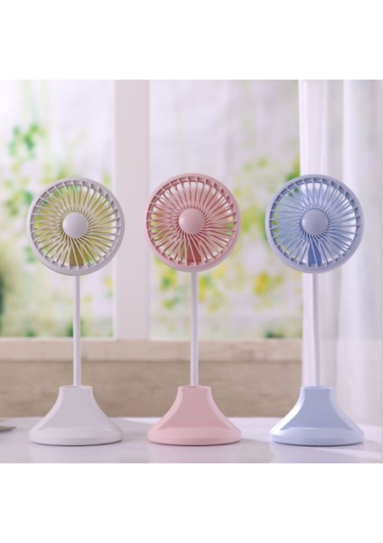 USB Şarj Edilebilir Masaüstü Masa Lambası Fan Öğrenci Öğrenme Çok Fonksiyonlu Kalem Tutucu Masa Ev Ofis Için En Iyi Hediye Mavi (Yurt Dışından)