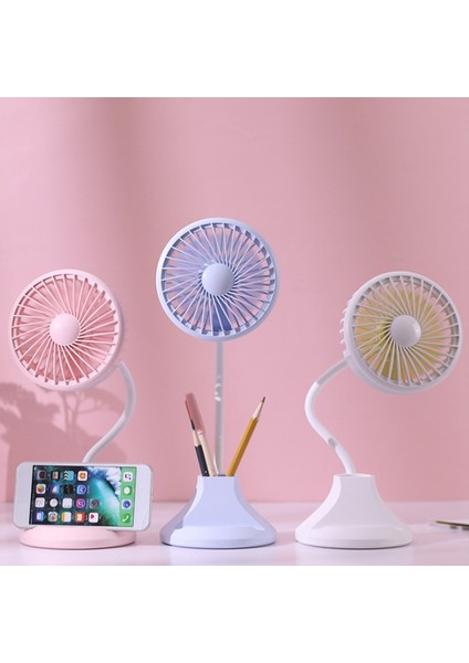 USB Şarj Edilebilir Masaüstü Masa Lambası Fan Öğrenci Öğrenme Çok Fonksiyonlu Kalem Tutucu Masa Ev Ofis Için En Iyi Hediye Mavi (Yurt Dışından) modelleri