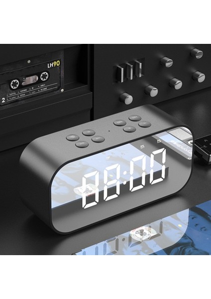 Taşınabilir Kablosuz Bluetooth Hoparlör Bluetooth 5.0 Hifi Müzik Sütunu Subwoofer Masaüstü Ayna Ekranı Kırmızı (Yurt Dışından) modelleri