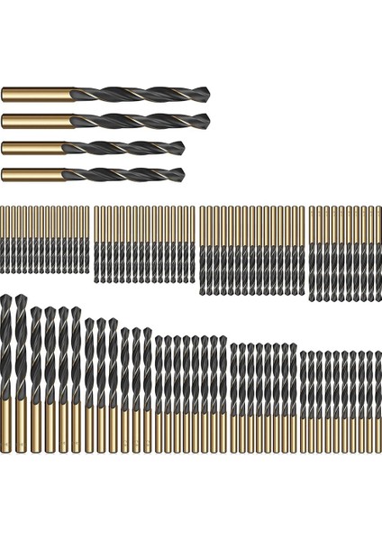 99 Adet Hss Twist Matkap Ucu 1.5MM-10MM, Elektrikli Alet Aksesuarları, Ahşap Metal Işleme ile Uyumlu Kullanılır-Kutu Değil (Yurt Dışından)