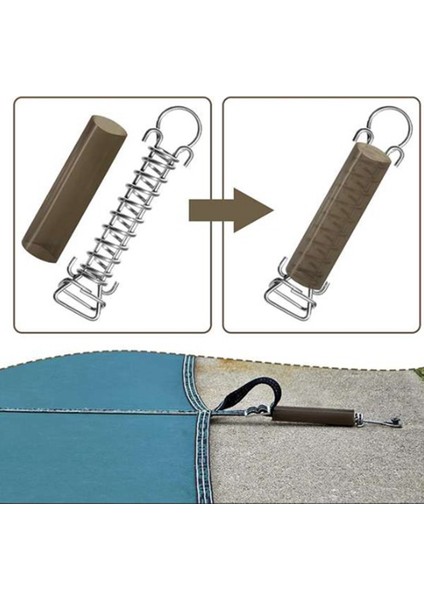 10 Adet Yaylar Havuz Kapağı ile Uyumlu Yüzme Havuzu Kapağı Paslanmaz Çelik Yay Stoper D Halka ve Yay Kollu (Yurt Dışından) modelleri