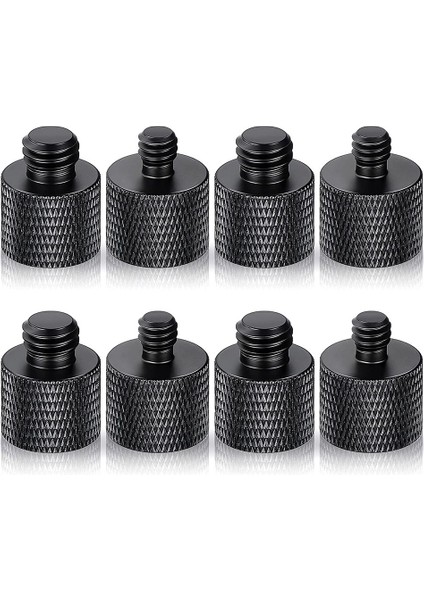 8 Adet Mikrofon 1/4 Erkek 3/8 Kadın ve 3/8 Erkek 1/4 Kadın Kamera Vidası Adaptörü ile Uyumlu Kamera Tripodu Standı (Yurt Dışından)