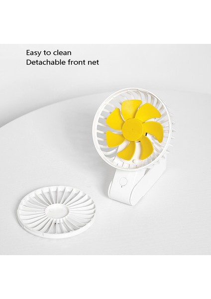 Mini El Fanı Taşınabilir Katlanabilir Yaz Hava Soğutucu Ofis Masaüstü Açık Seyahat El Soğutma Siyah (Yurt Dışından)