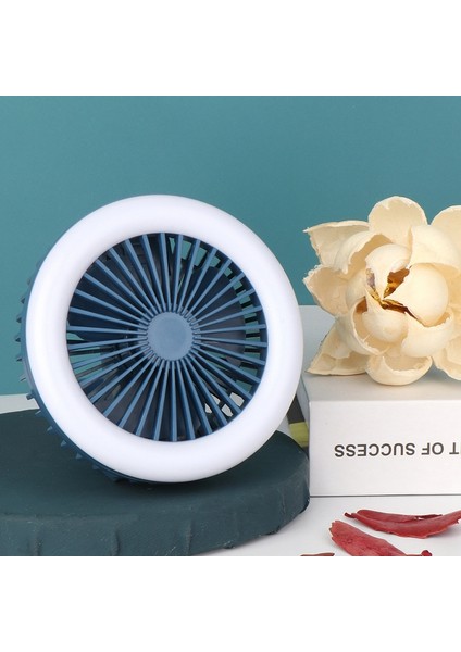 USB Masaüstü Katlanabilir Fan, 3 Hızlı Kişisel Küçük Masaüstü Masa, Sessiz Yumuşak Gece Işığı Fanı, Ev Ofis Araba Dış Mekan Kamp Gezisi ile Uyumlu (Mavi) (Yurt Dışından) indirimleri