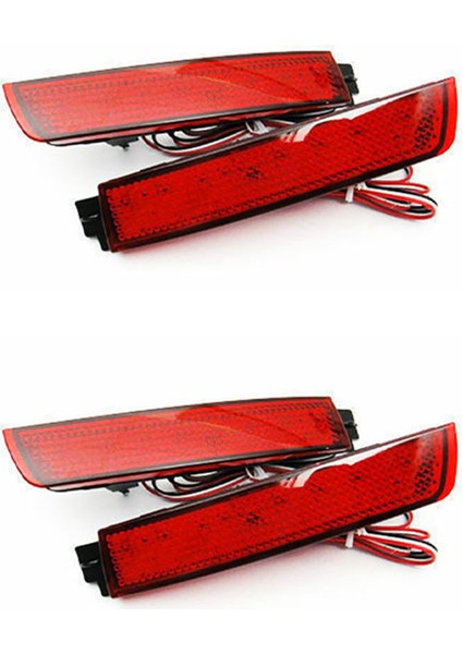 2x Kırmızı Lens Arka Tampon Reflektör Lamba LED Kuyruk Fren Lambası Juke Quest Sentra FX35 265605C000 (Yurt Dışından)