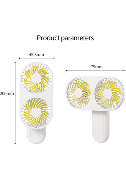 Taşınabilir Şarj Edilebilir Fan Hava Soğutucu Kumandalı El USB Düz Renk El Masaüstü Ev Ofis Fanı (Beyaz) (Yurt Dışından) fırsatları