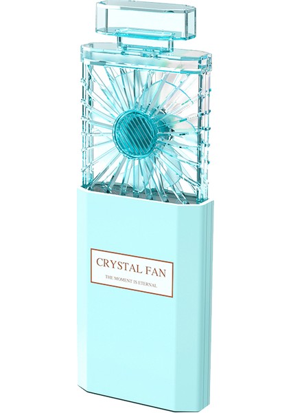 Parfüm Modelleme Için Katlanabilir Fan Taşınabilir USB Şarj Edilebilir Soğutma Fanı (Mavi) (Yurt Dışından)